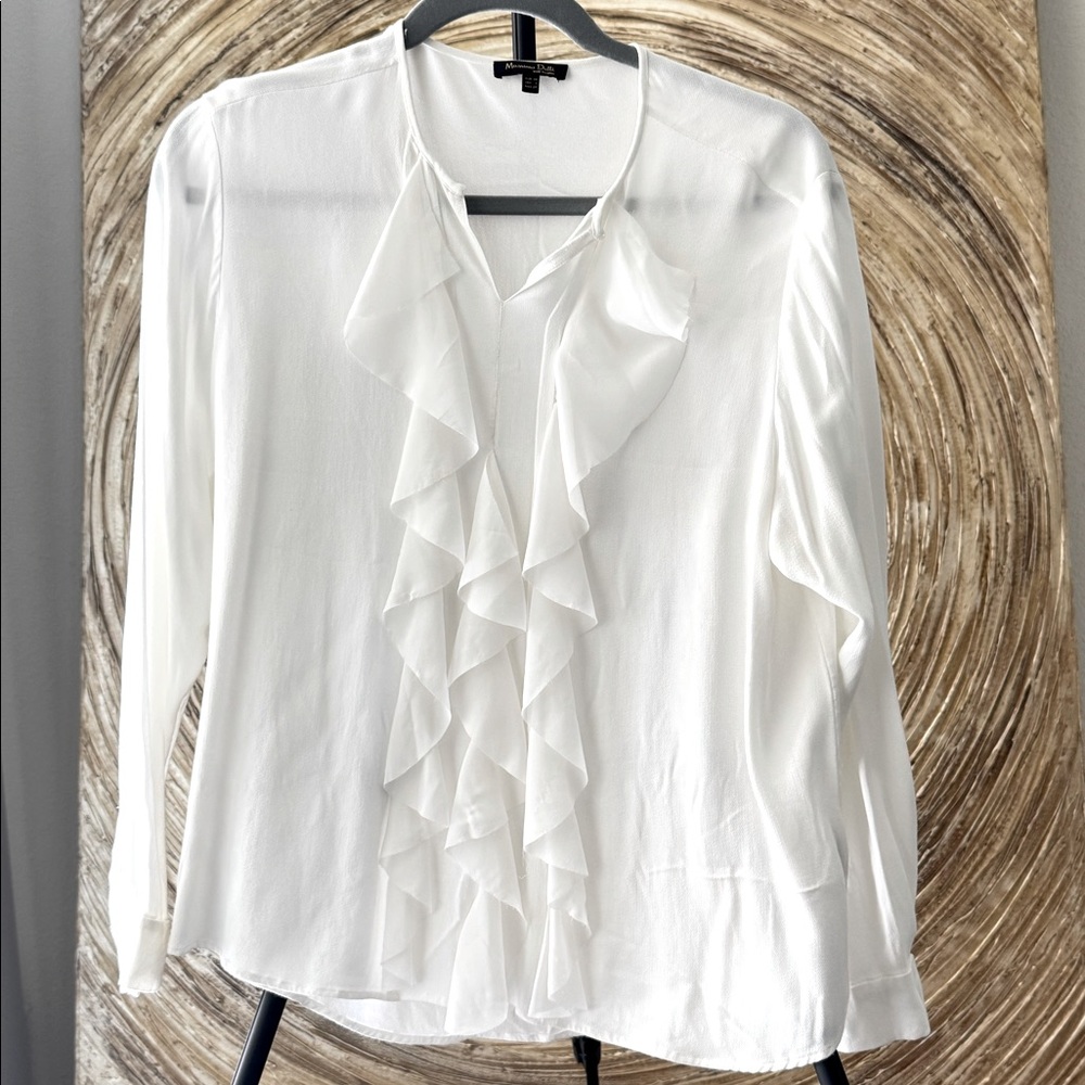 Massimo Dutti white blouse, size 2